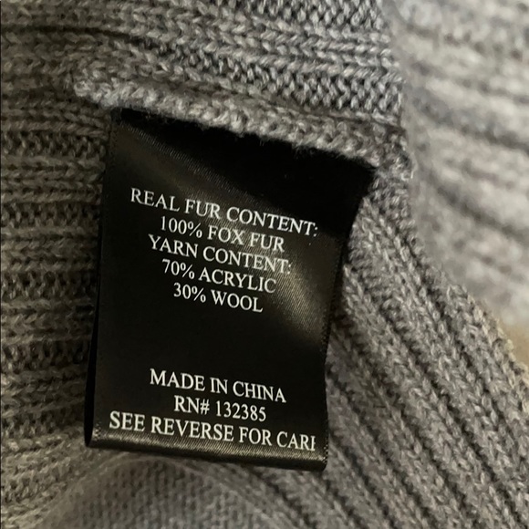 Love Token Fox Fur Trim Sweater Sz XS - Picture 6 of 9